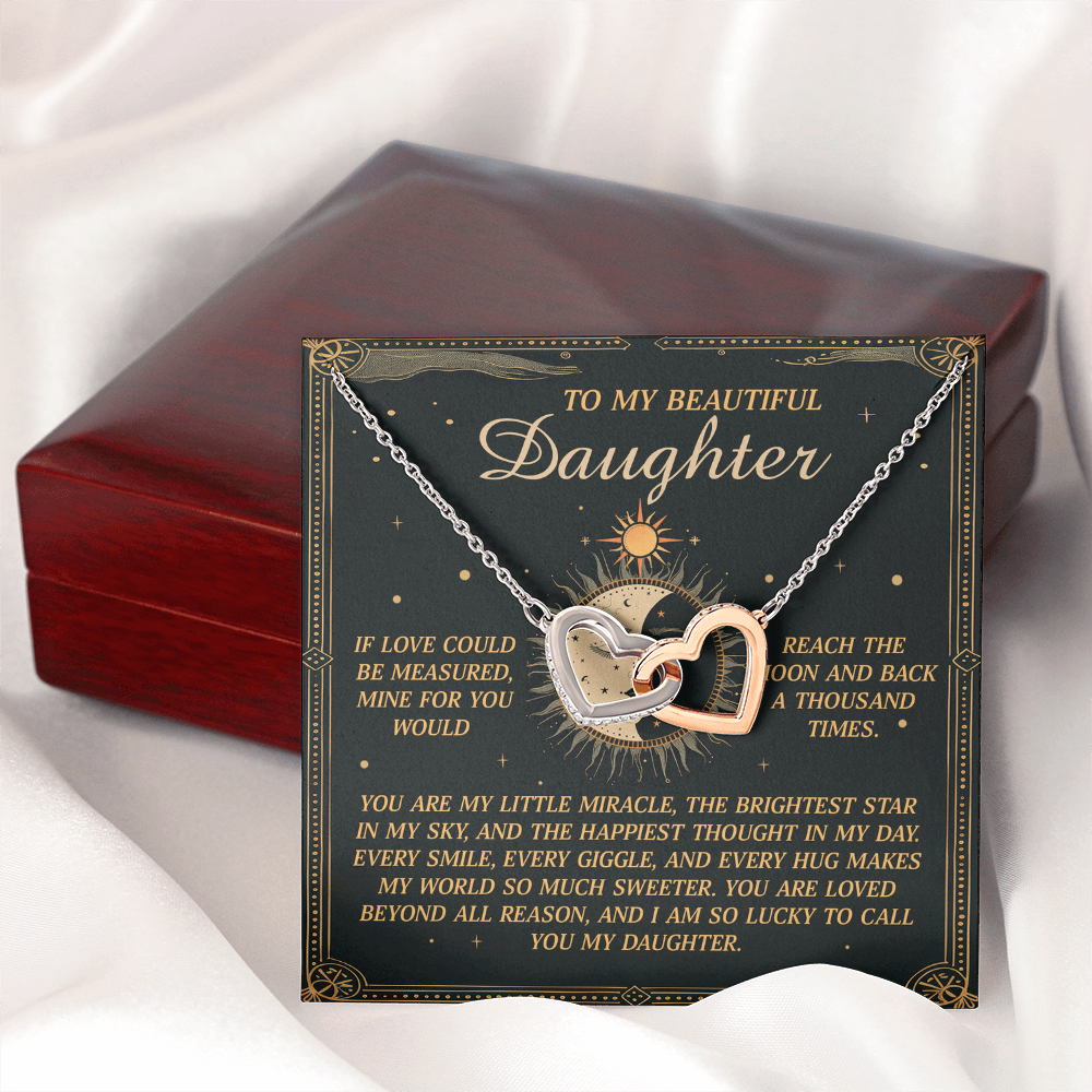 To My Beautiful Daughter Necklace, Bonus Daughter Gifts Unique, Birthday Gift For Adult Daughter, Christmas Gifts For Adult Daughter