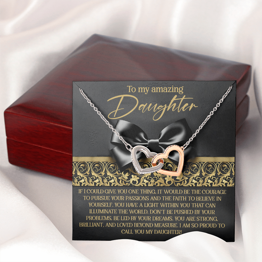 To My Amazing Daughter Necklace, Mother Daughter Necklace Gold, Gifts For Daughter From Dad, Matching Necklaces For Mom And Daughter