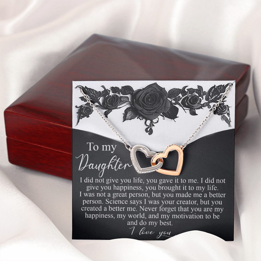 To My Daughter Necklace, Adult Daughter Valentine Gift, Valentines Gifts For My Daughter, Girls Necklace From Dad