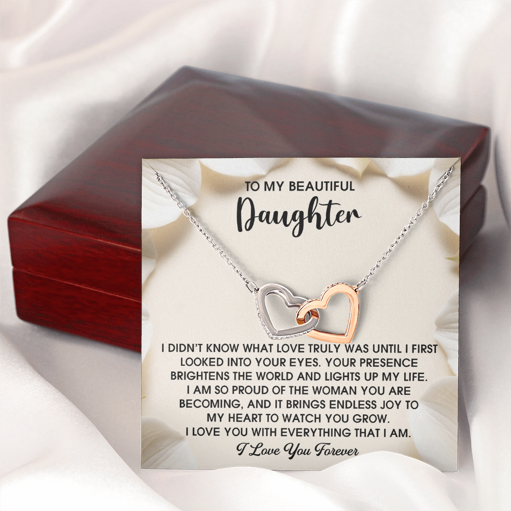 To My Beautiful Daughter Necklace, For My Daughter From Mom, Birthday Gift For Daughter Adult, Daughter Necklaces From Mom