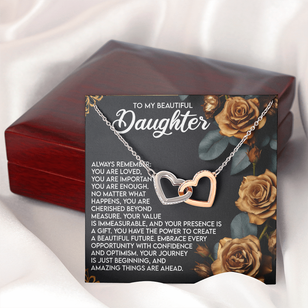 To My Beautiful Daughter Necklace, To My Beautiful Daughter, Valentine Ideas For Adult Daughter, Daddy And Daughter Necklace