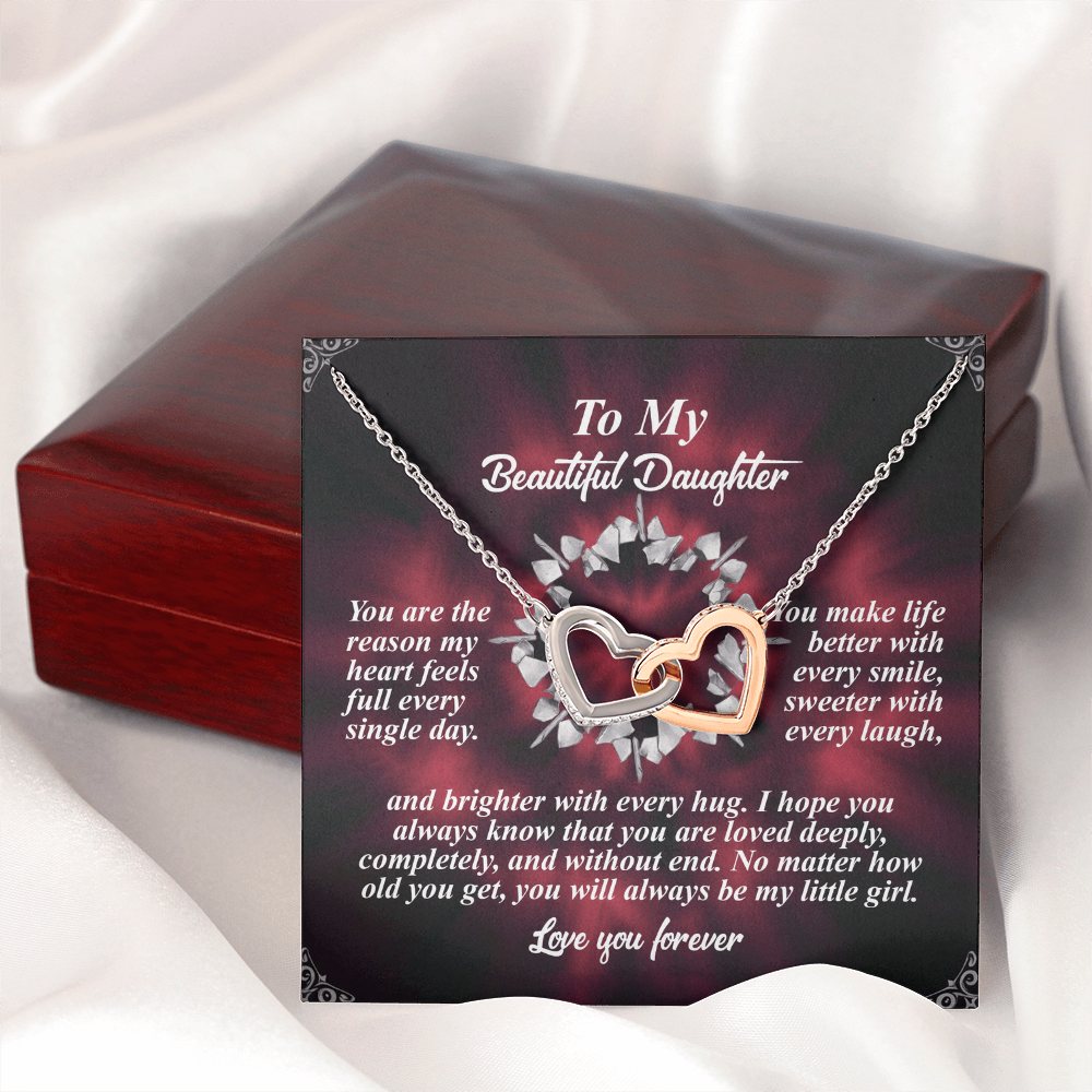 To My Beautiful Daughter Necklace, Necklace For Daughter From Dad, Gifts From Mom To Daughter, Necklace For Daughter From Mom