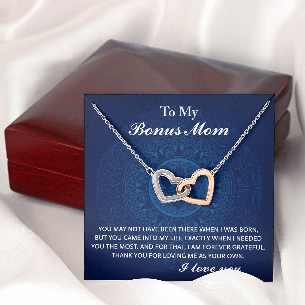 To My Bonus Mom Necklace, To My Bonus Mom On My Wedding Day, Necklace Mom And Daughter, Gifts For Mom On Mother's Day