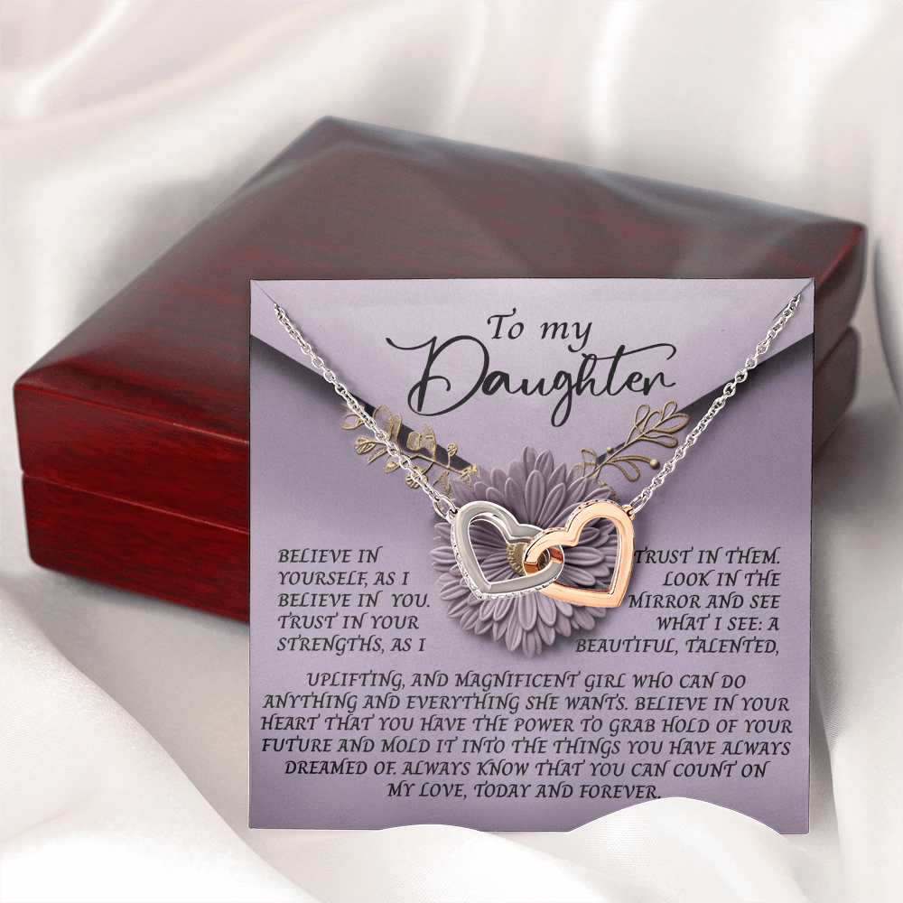 To My Daughter Necklace, Daughter Necklace From Mom And Dad, Dad To Daughter Necklace, Daughter Necklace From Mom And Dad