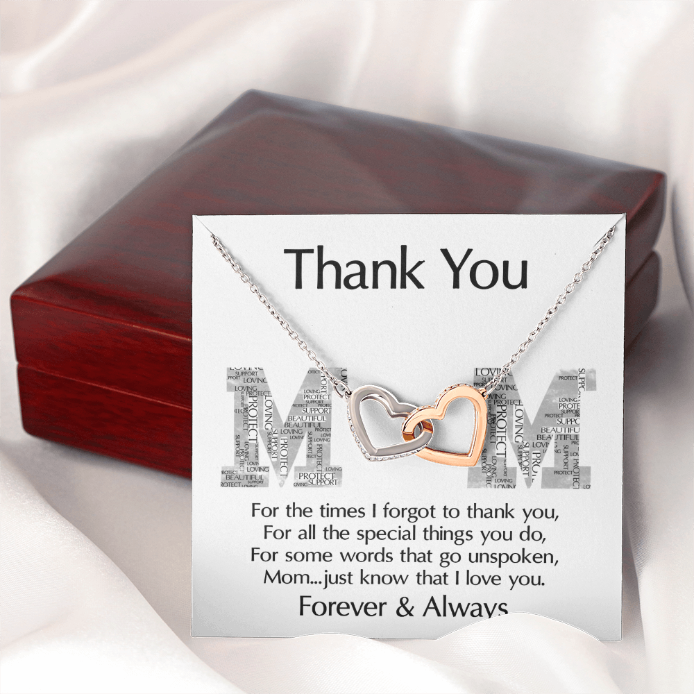 Thank You Mom Necklace, Mothers Day Gifts From Daughter, Mother S Day Gifts For Mom From Daughter, Gifts For Mom Wedding Day