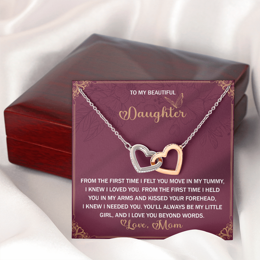 To My Beautiful Daughter Necklace, Daughter Necklace From Dad, Christmas Gift For Adult Daughter, Daughter Necklaces From Mom