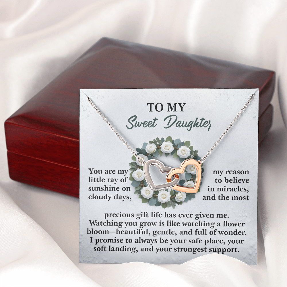 To My Sweet Daughter Necklace, Daughter Birthday Card From Mom, Birthday Gifts For Adult Daughter, Daughter Gifts From Mom Unique