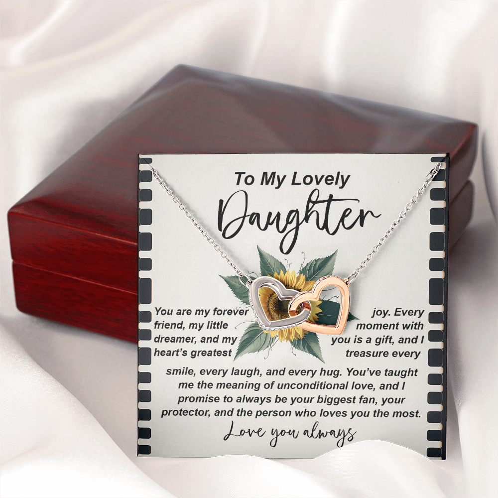 To My Lovely Daughter Necklace, Daughter Necklaces From Mom, Daughter Birthday Gifts From Mom, Daughter Necklace From Mom And Dad