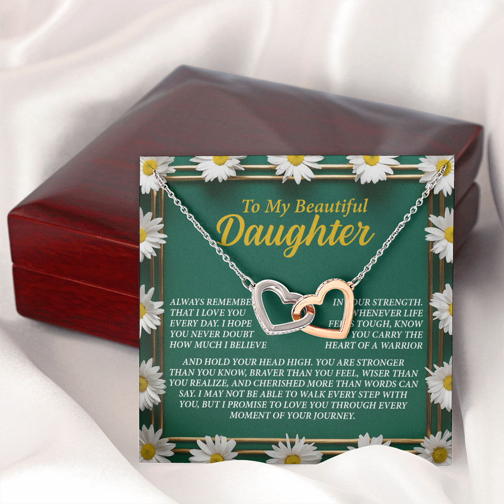 To My Beautiful Daughter Necklace, Daughter Necklace From Dad, Birthday Gifts For Adult Daughter, Daughter Jewelry From Mom