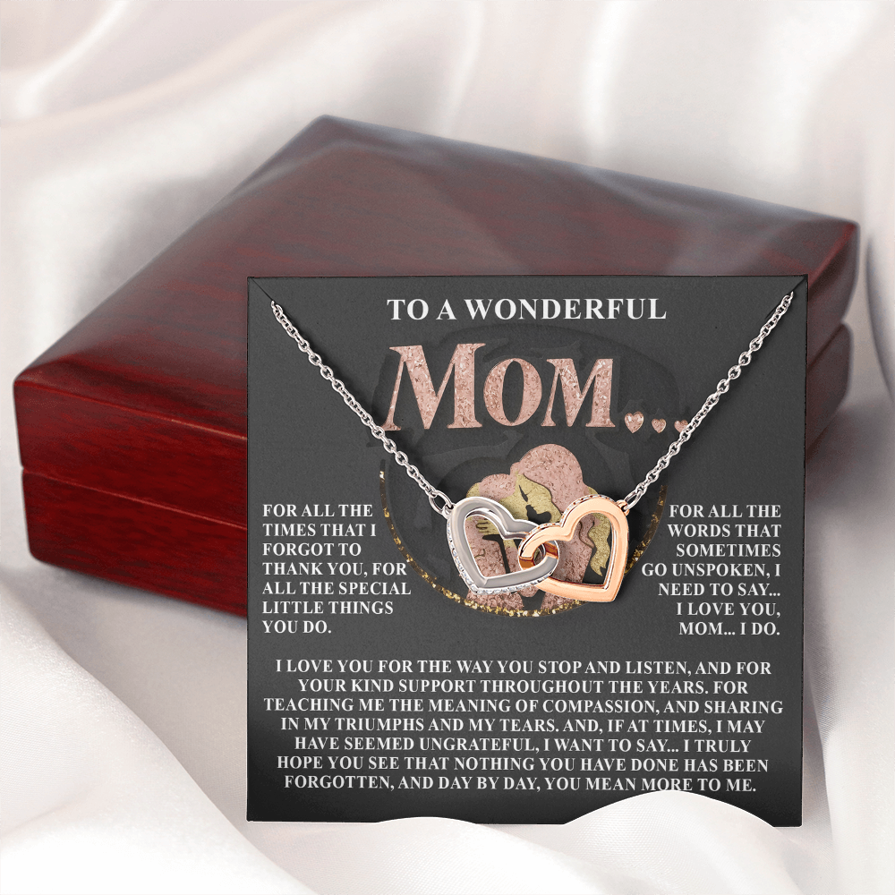 To A Wonderful Mom Necklace, Sentimental Gifts For Mom From Son, Mothers Day Jewelry Mom, Christmas Gifts For Mom In Spanish