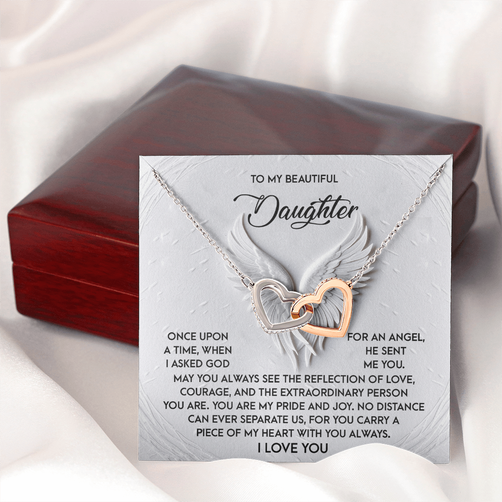 To My Beautiful Daughter Necklace, To My Daughter Necklace From Dad, Mother Daughter Gifts From Mom, To My Daughter Necklace From Mom