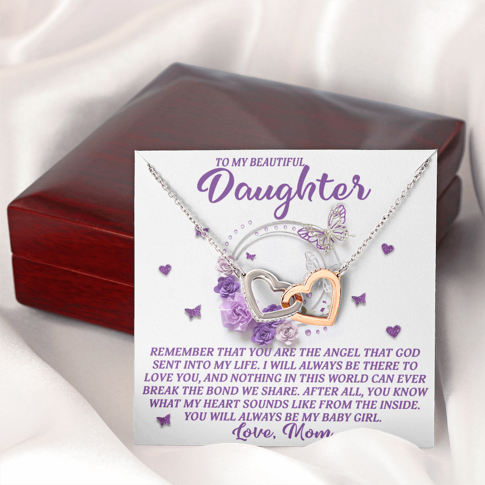 To My Beautiful Daughter Necklace, To My Daughter From Mom, Matching Necklaces For Mom And Daughter, My Daughter Necklace From Mom