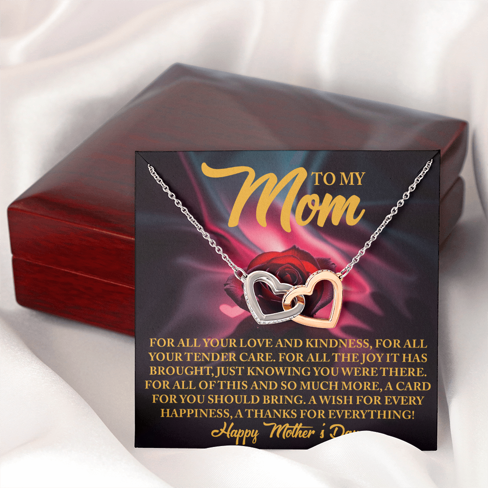 To My Mom Necklace, Necklace Mom From Daughter, Message Card Necklace Gift, Mothers Day Gifts For Mom In Spanish