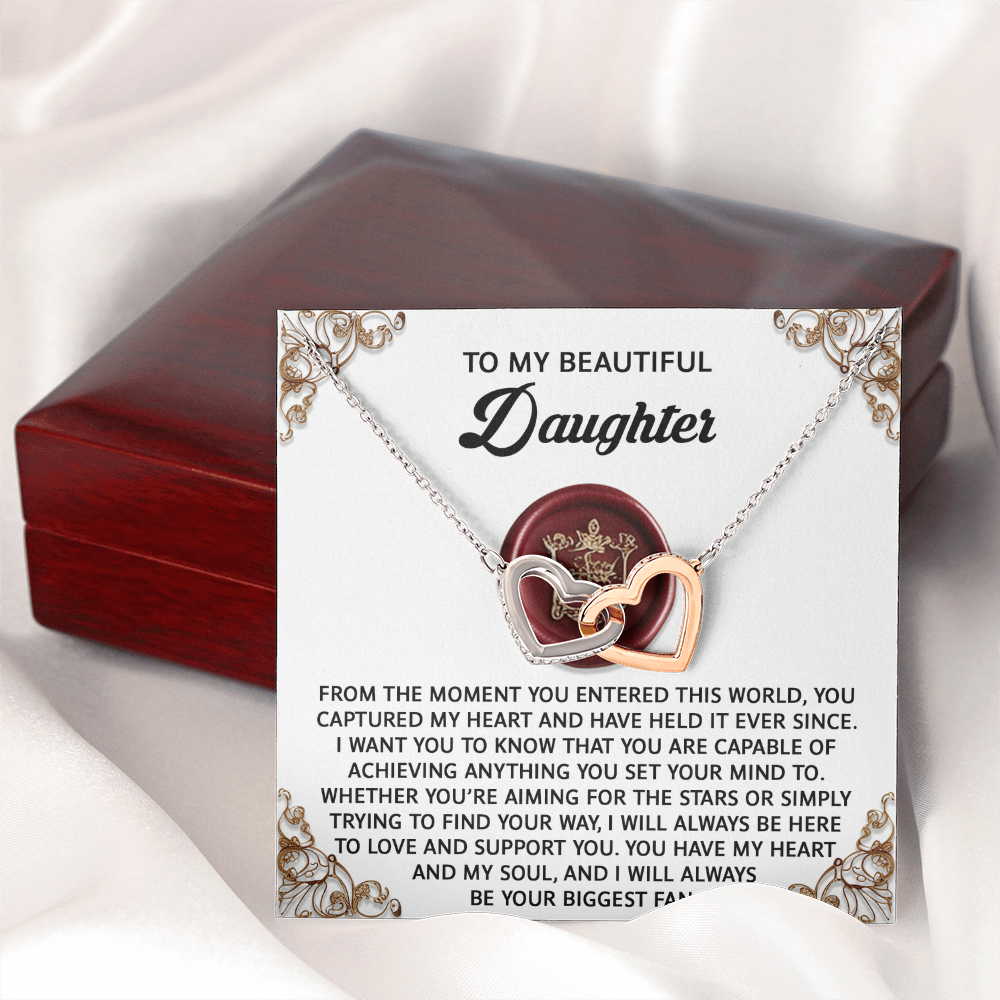 To My Beautiful Daughter Necklace, Necklace For My Daughter, Gifts For Daughter From Dad, Daughter Necklace From Mom