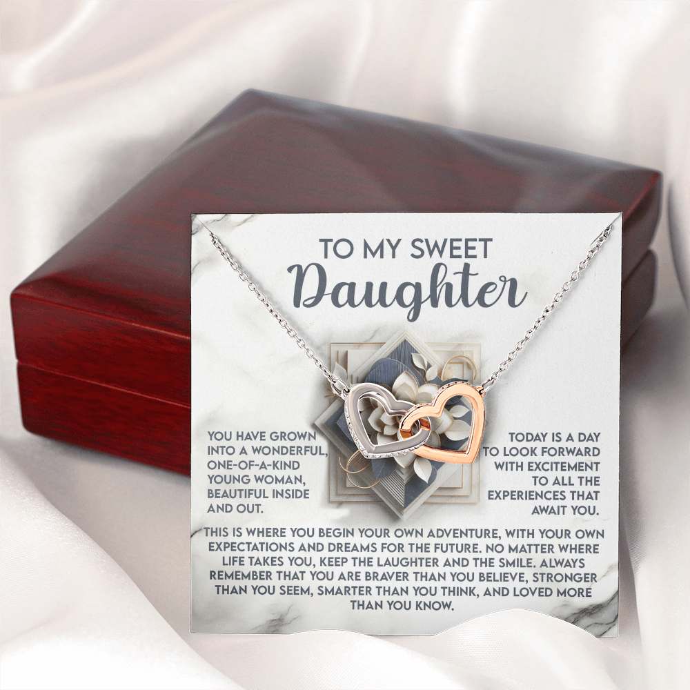 To My Sweet Daughter Necklace, Mother Daughter Necklace Gold, Gifts For Daughter From Dad, Matching Necklaces For Mom And Daughter