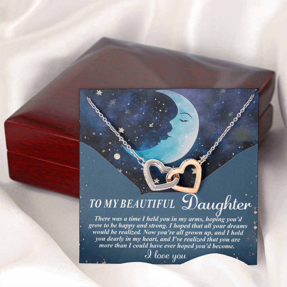 To My Beautiful Daughter Necklace, Dad Necklace For Daughter, My Daughter Necklace From Mom, Dad To Daughter Necklace I Love You