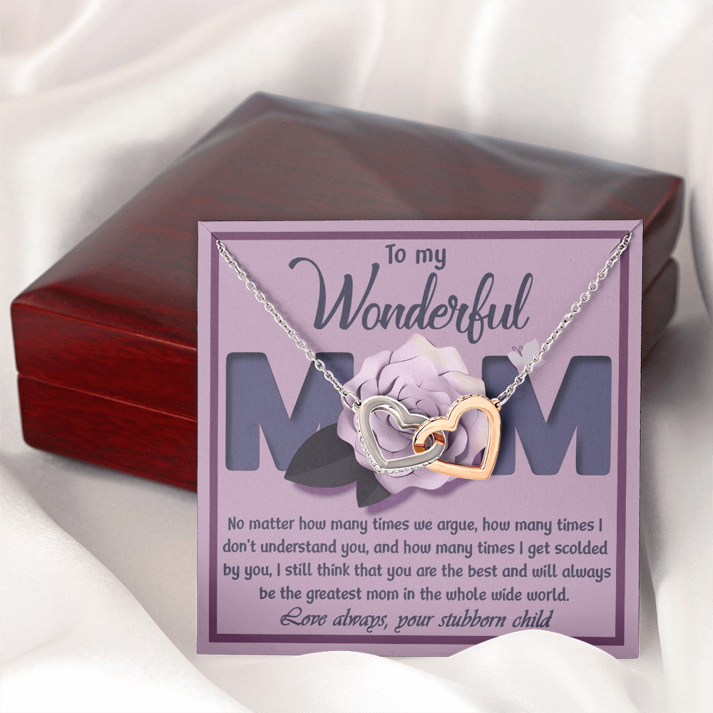 To My Wonderful Mom Necklace, Mom Necklace For Mothers Day, Mom Jewelry Gifts From Daughter, Gifts To Mom From Daughter