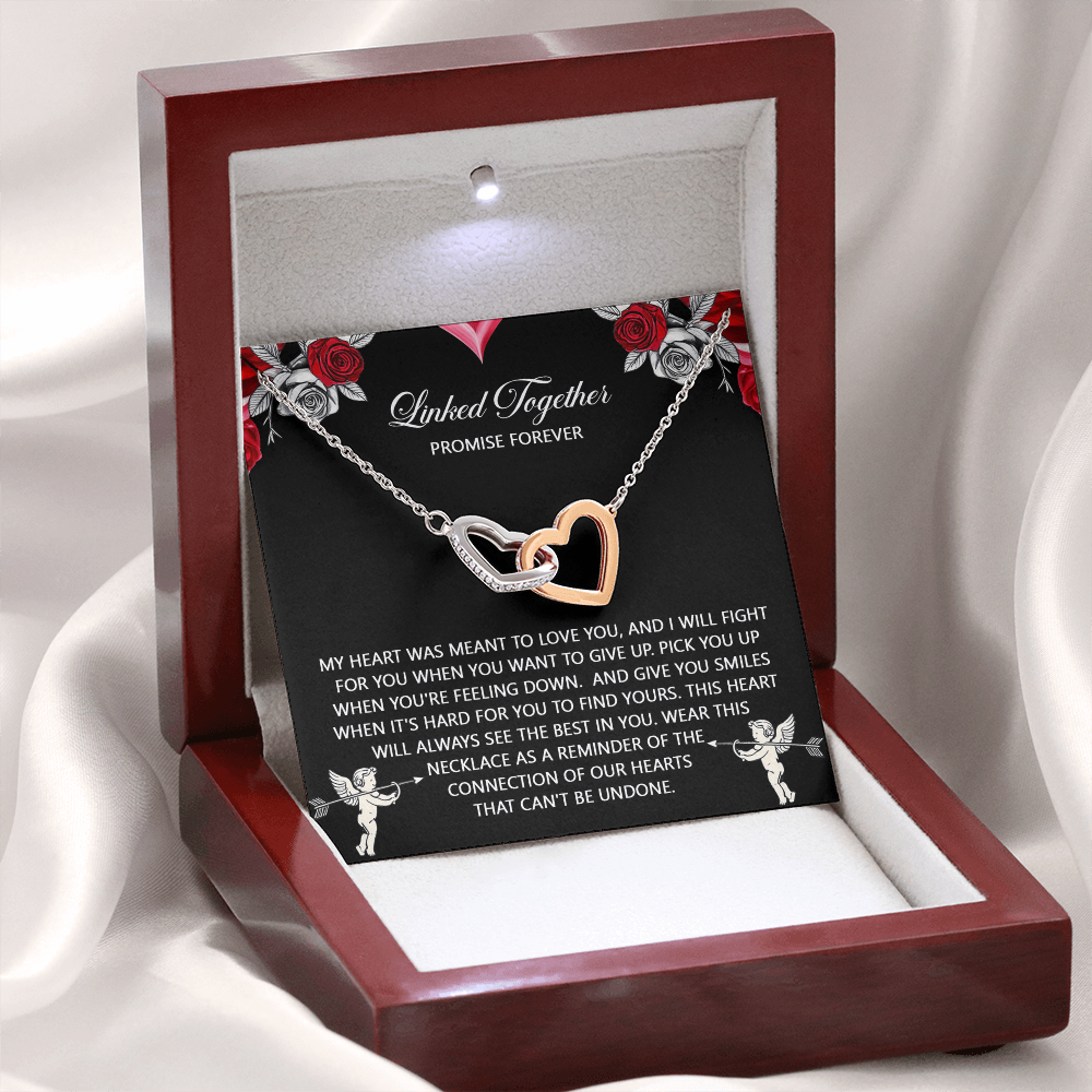 Linked Together Promise Forever Necklace, Valentine's Day Gifts For Women, Best Valentine Gifts For Wife, Valentine's For Her, Female Valentine Gifts