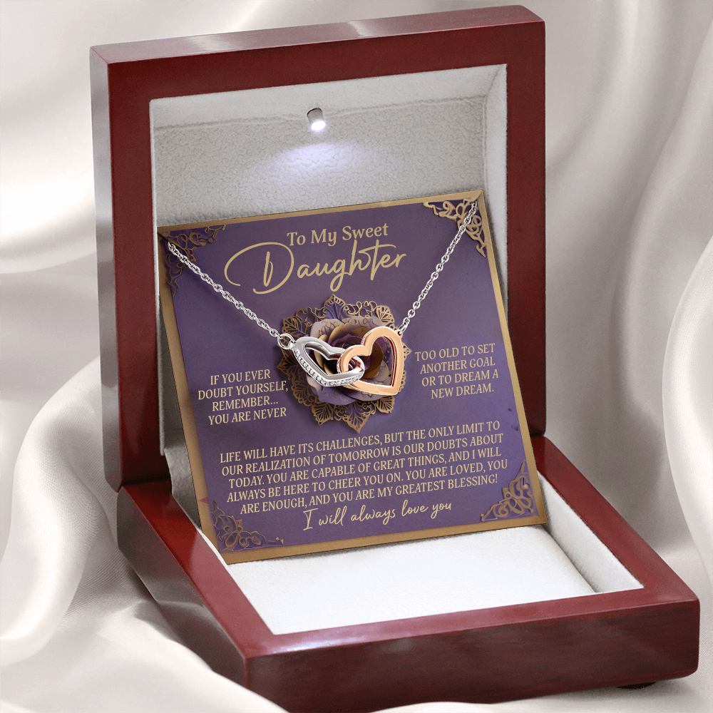 To My Sweet Daughter Necklace, To My Daughter From Dad, Mother And Daughter Jewelry, To My Daughter From Mom