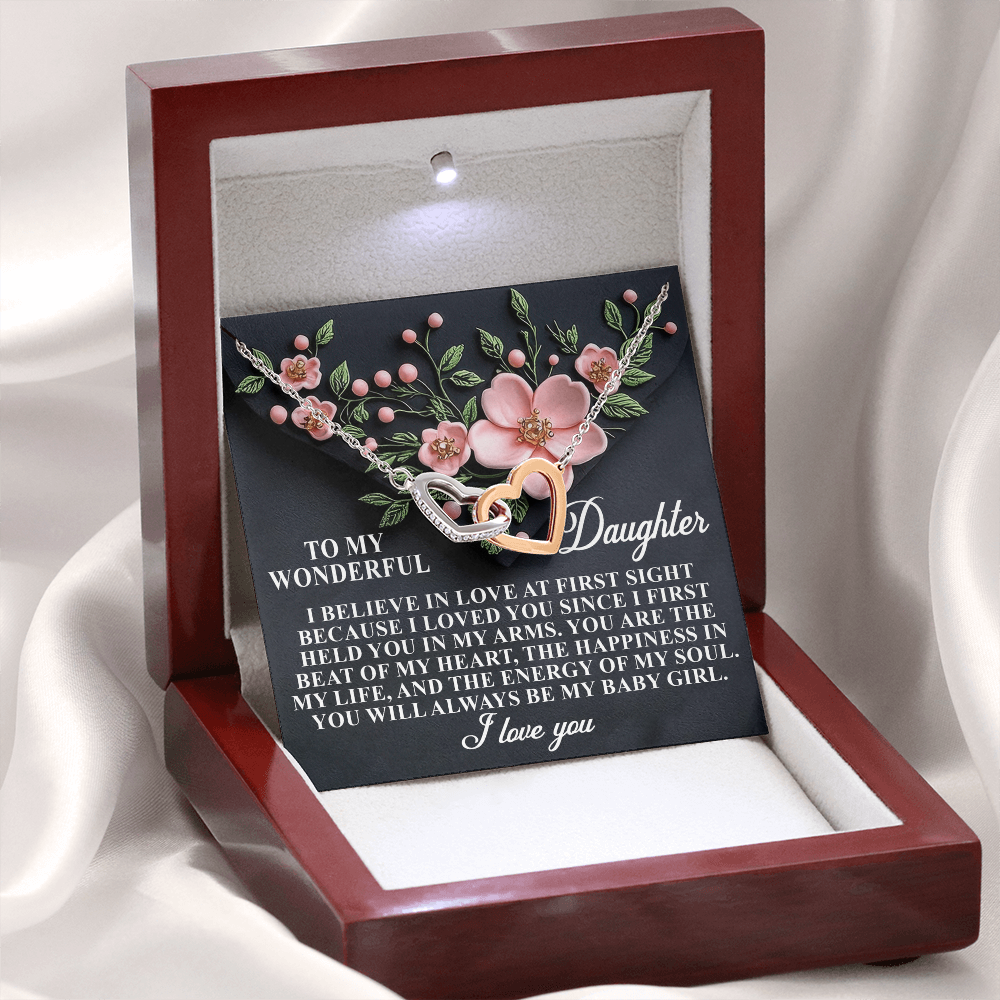 To My Wonderful Daughter Necklace, Beautiful Gift For Daughter From Dad Never Forget That I Love You Necklace, Necklace For My Daughter
