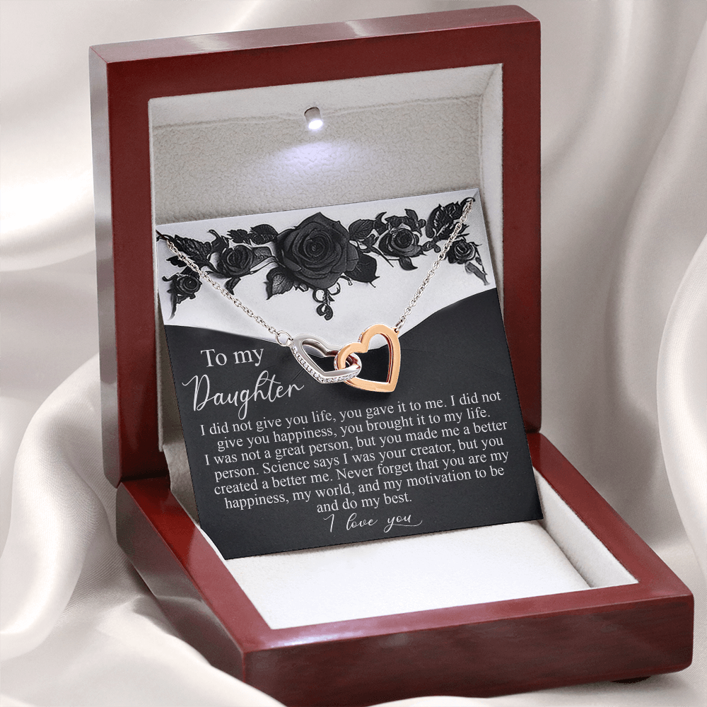 To My Daughter Necklace, Adult Daughter Valentine Gift, Valentines Gifts For My Daughter, Girls Necklace From Dad