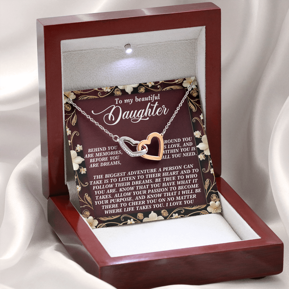 To My Beautiful Daughter Necklace, To My Daughter Necklace From Dad, Mother Daughter Gifts From Mom, To My Daughter Necklace From Mom