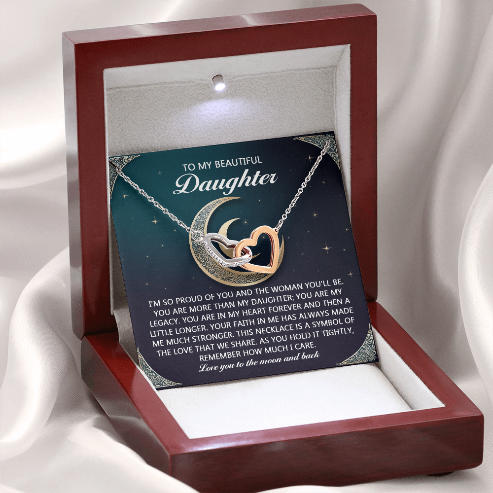 To My Beautiful Daughter Necklace, For My Daughter Necklace, Daughter Gifts From Mom, For My Daughter From Mom