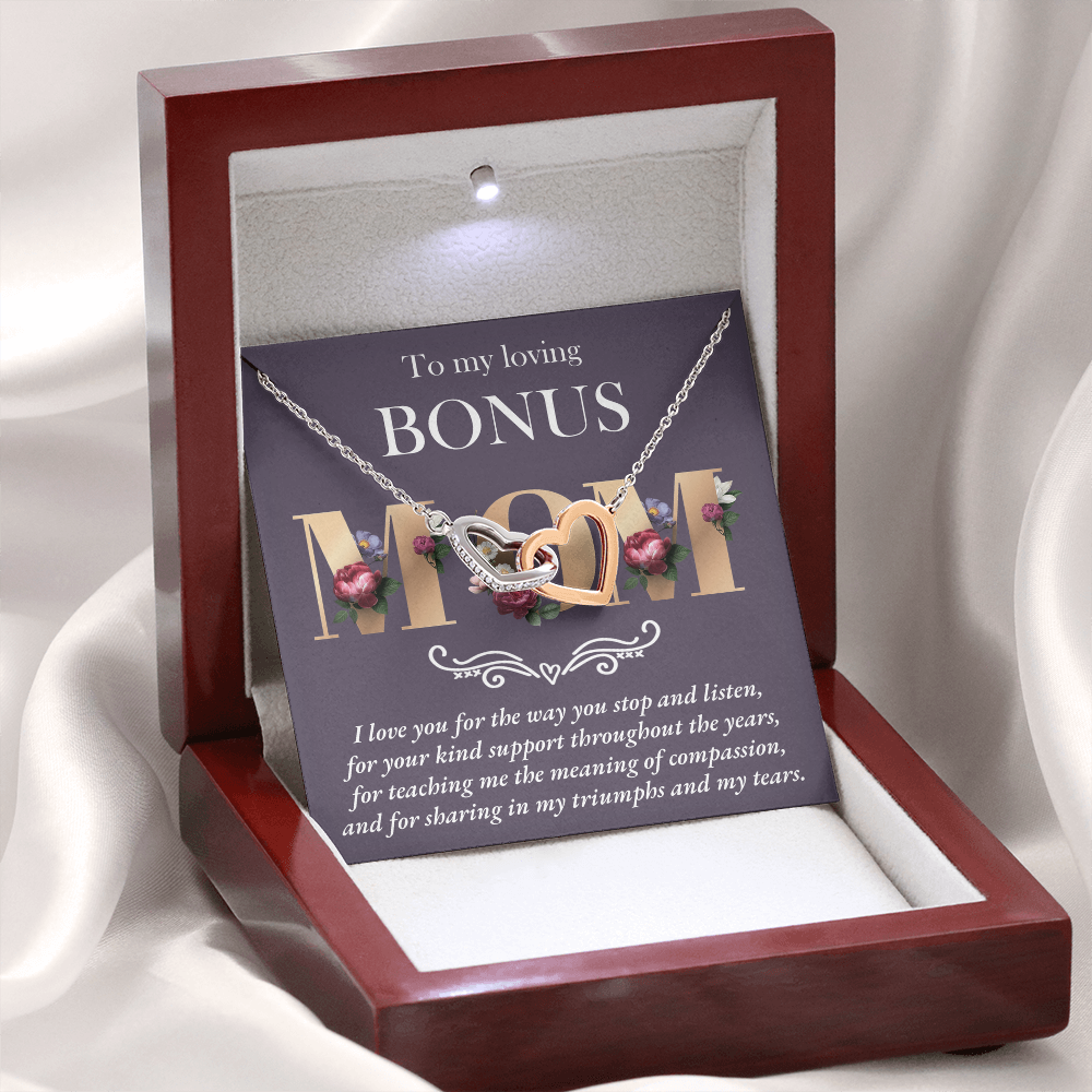 To My Loving Bonus Mom Necklace, Necklace For Mom And Daughters, To Mom From Son Necklace, Young Mom Gift Ideas
