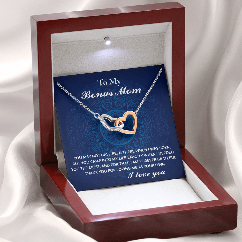 To My Bonus Mom Necklace, To My Bonus Mom On My Wedding Day, Necklace Mom And Daughter, Gifts For Mom On Mother's Day