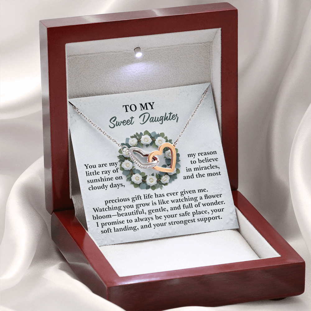 To My Sweet Daughter Necklace, Daughter Birthday Card From Mom, Birthday Gifts For Adult Daughter, Daughter Gifts From Mom Unique