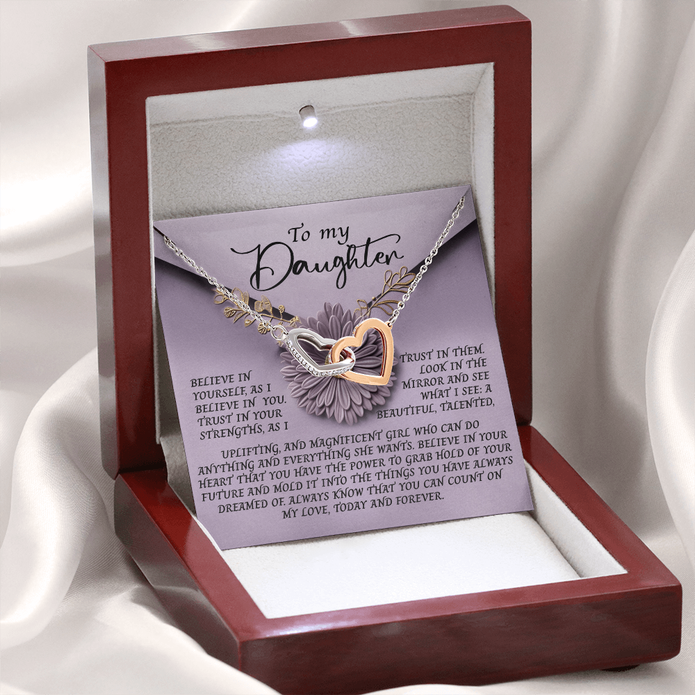 To My Daughter Necklace, Daughter Necklace From Mom And Dad, Dad To Daughter Necklace, Daughter Necklace From Mom And Dad