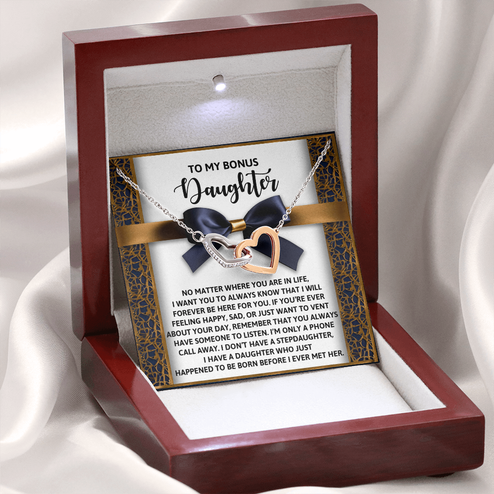 To My Bonus Daughter Necklace, Bonus Daughter Gifts Unique, Dad To Daughter Necklace, Christmas Gifts For Adult Daughter
