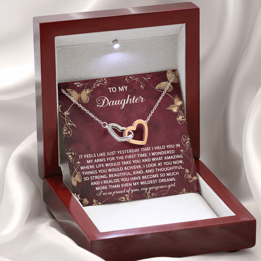 To My Daughter Necklace, Gifts For Adult Daughter From Mom, Mom And Daughter Necklace, My Daughter Gifts From Dad
