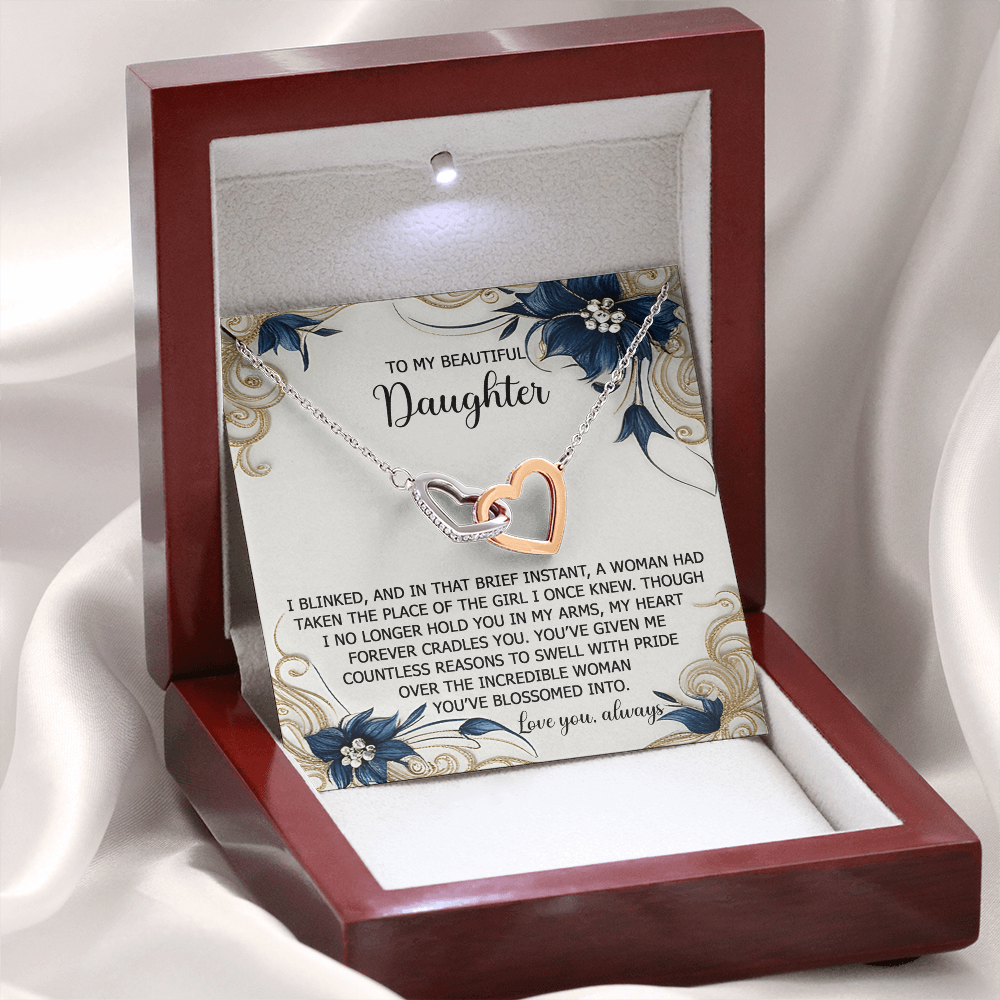 To My Beautiful Daughter Necklace, Necklace For Daughter From Mom, Gifts From Mom To Daughter, To My Daughter Necklace From Dad