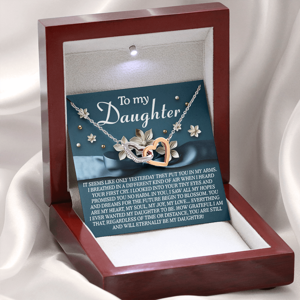 To My Daughter Necklace, Mommy And Daughter Necklace, Necklaces From Dad To Daughter, Father Daughter Gifts Necklace