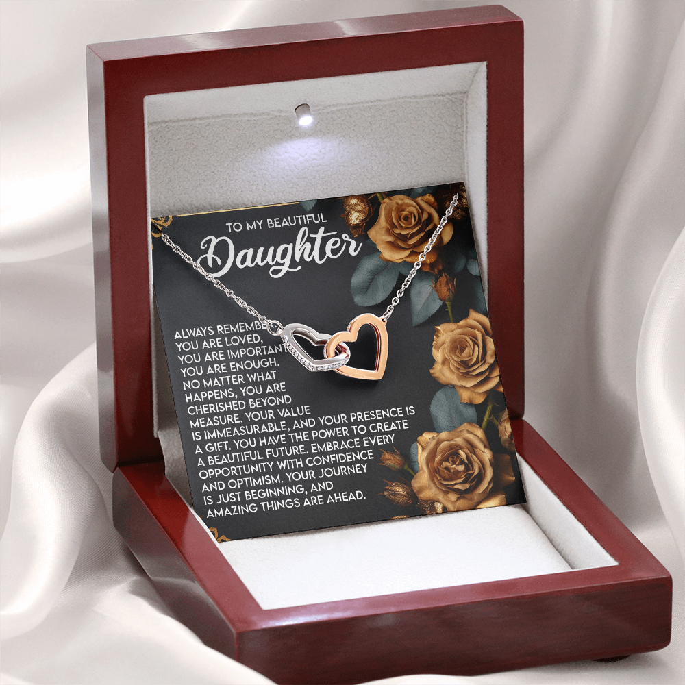 To My Beautiful Daughter Necklace, To My Beautiful Daughter, Valentine Ideas For Adult Daughter, Daddy And Daughter Necklace