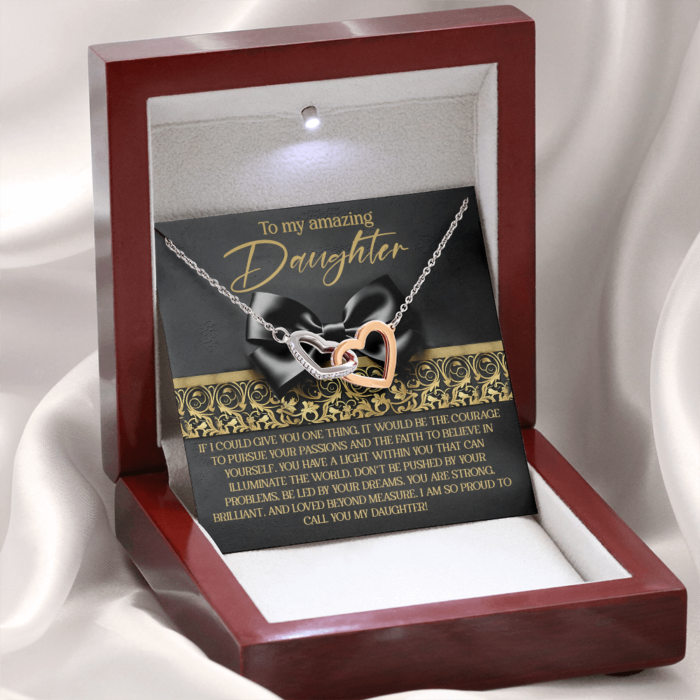 To My Amazing Daughter Necklace, Mother Daughter Necklace Gold, Gifts For Daughter From Dad, Matching Necklaces For Mom And Daughter