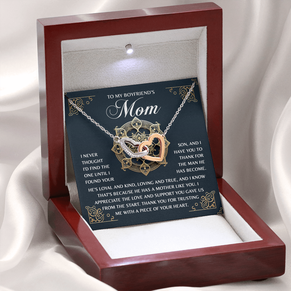 To My Boyrfriend's Mom Necklace, Boyfriends Mom Mothers Day Gift, Christmas Presents For Bf Mom, Christmas Gifts For Bfs Mom