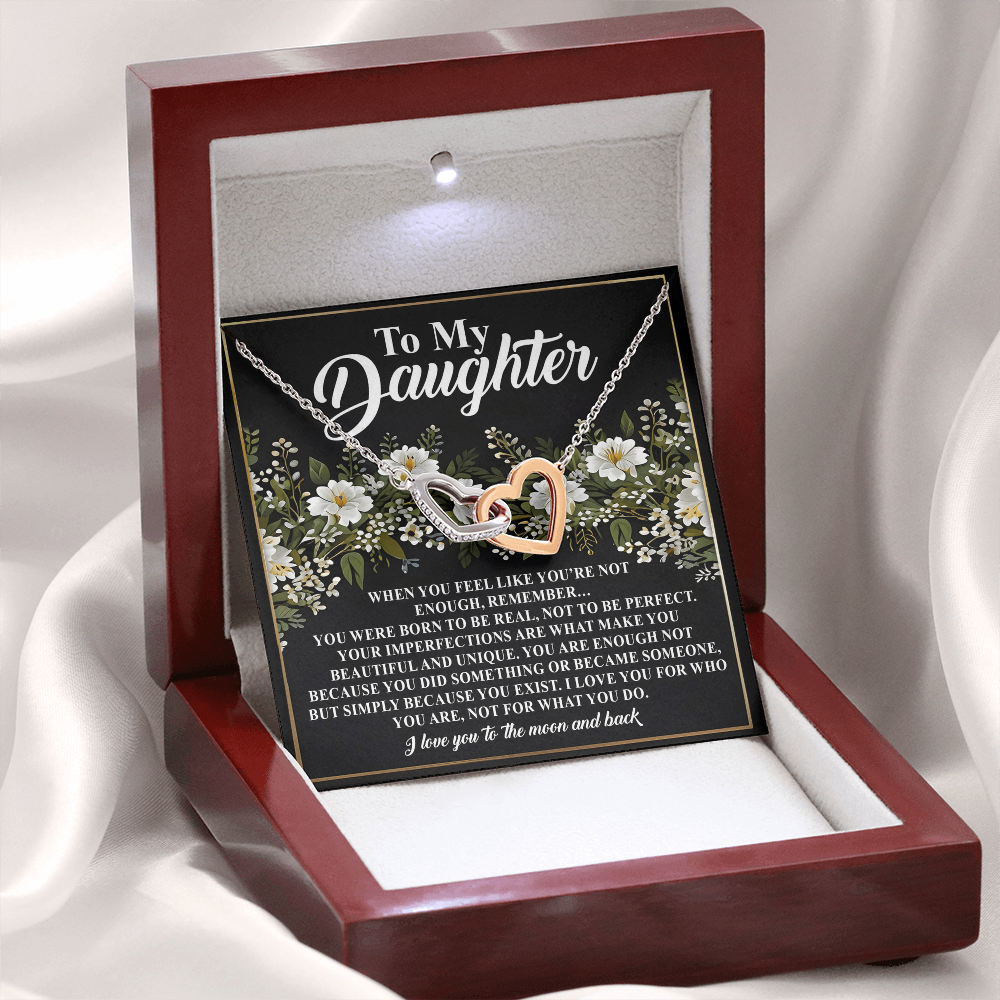 To My Daughter Necklace, Daughter Necklace From Mom And Dad, Dad To Daughter Necklace, Daughter Necklace From Mom And Dad