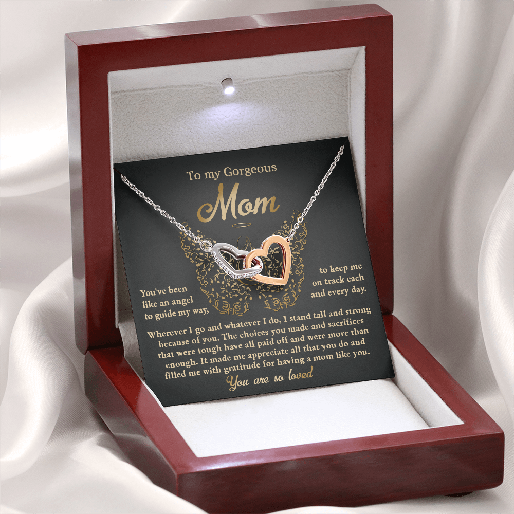 To My Gorgeous Mom Necklace, Xmas Gift For Mom From Son, Mothers Day Gifts For Mom Spanish, Jewelry Mom From Daughter