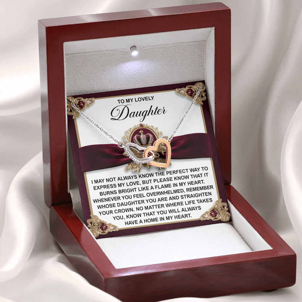 To My Lovely Daughter Necklace, To My Daughter Necklace From Dad, Gifts From Dad To Daughter, Matching Necklaces For Mom And Daughter