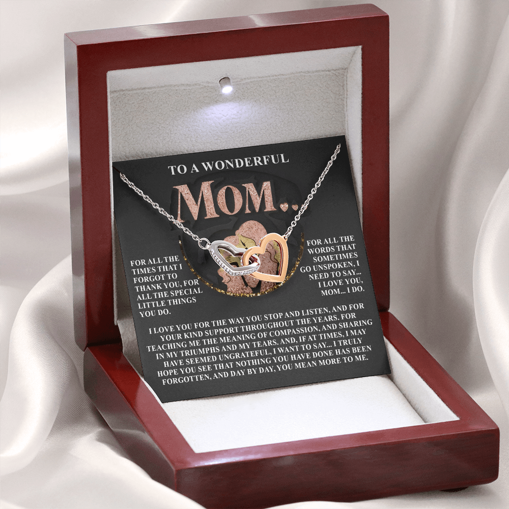 To A Wonderful Mom Necklace, Sentimental Gifts For Mom From Son, Mothers Day Jewelry Mom, Christmas Gifts For Mom In Spanish