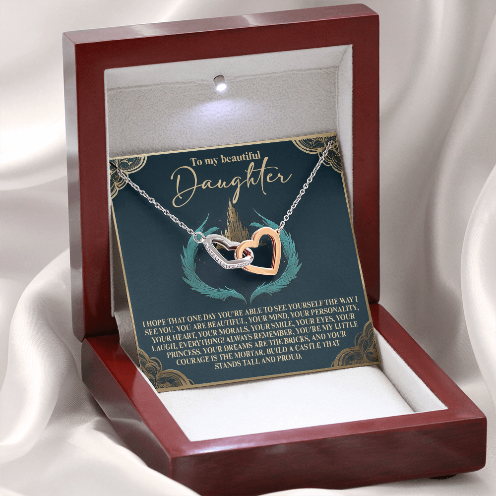 To My Beautiful Daughter Necklace, Valentine Gift For Daughter From Mom And Dad, To My Daughter From Dad, Valentine Gifts For My Daughters