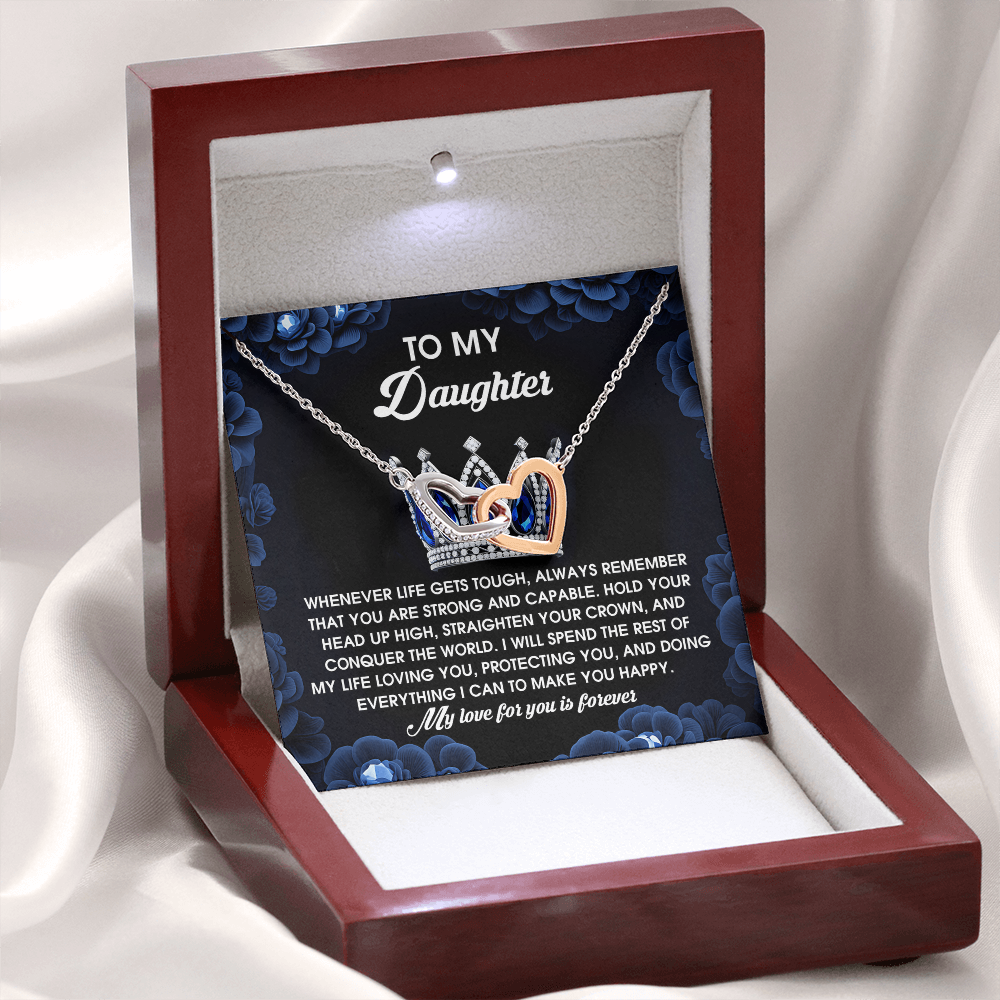 To My Daughter Necklace, Daughter Birthday Card From Mom, Gifts For Daughter From Mom, Necklace For Daughter From Dad