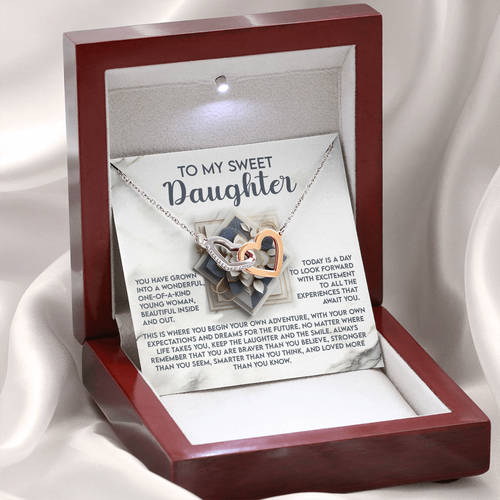 To My Sweet Daughter Necklace, Mother Daughter Necklace Gold, Gifts For Daughter From Dad, Matching Necklaces For Mom And Daughter