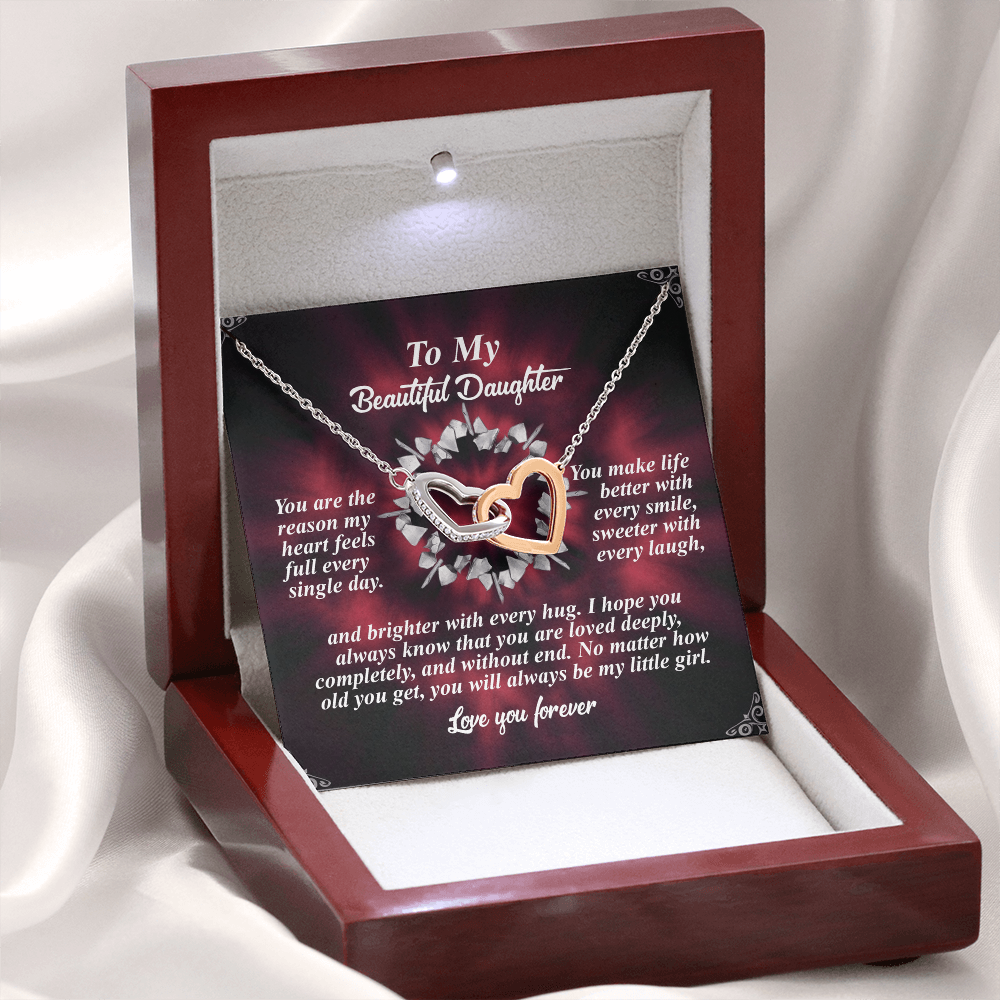To My Beautiful Daughter Necklace, Necklace For Daughter From Dad, Gifts From Mom To Daughter, Necklace For Daughter From Mom