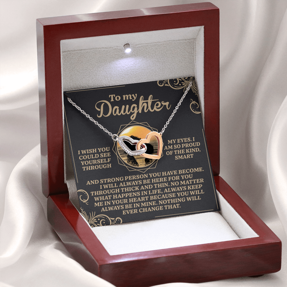 To My Daughter Necklace, My Daughter Gifts From Dad, Gifts For Daughter From Mom, Mom And Daughter Necklaces