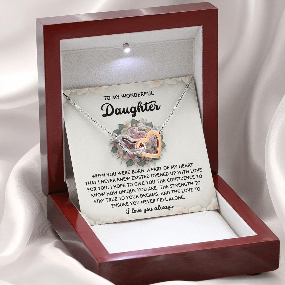 To My Wonderful Daughter Necklace, To My Daughter From Mom, Valentines Day Gifts For Daughter, Gifts For My Daughter
