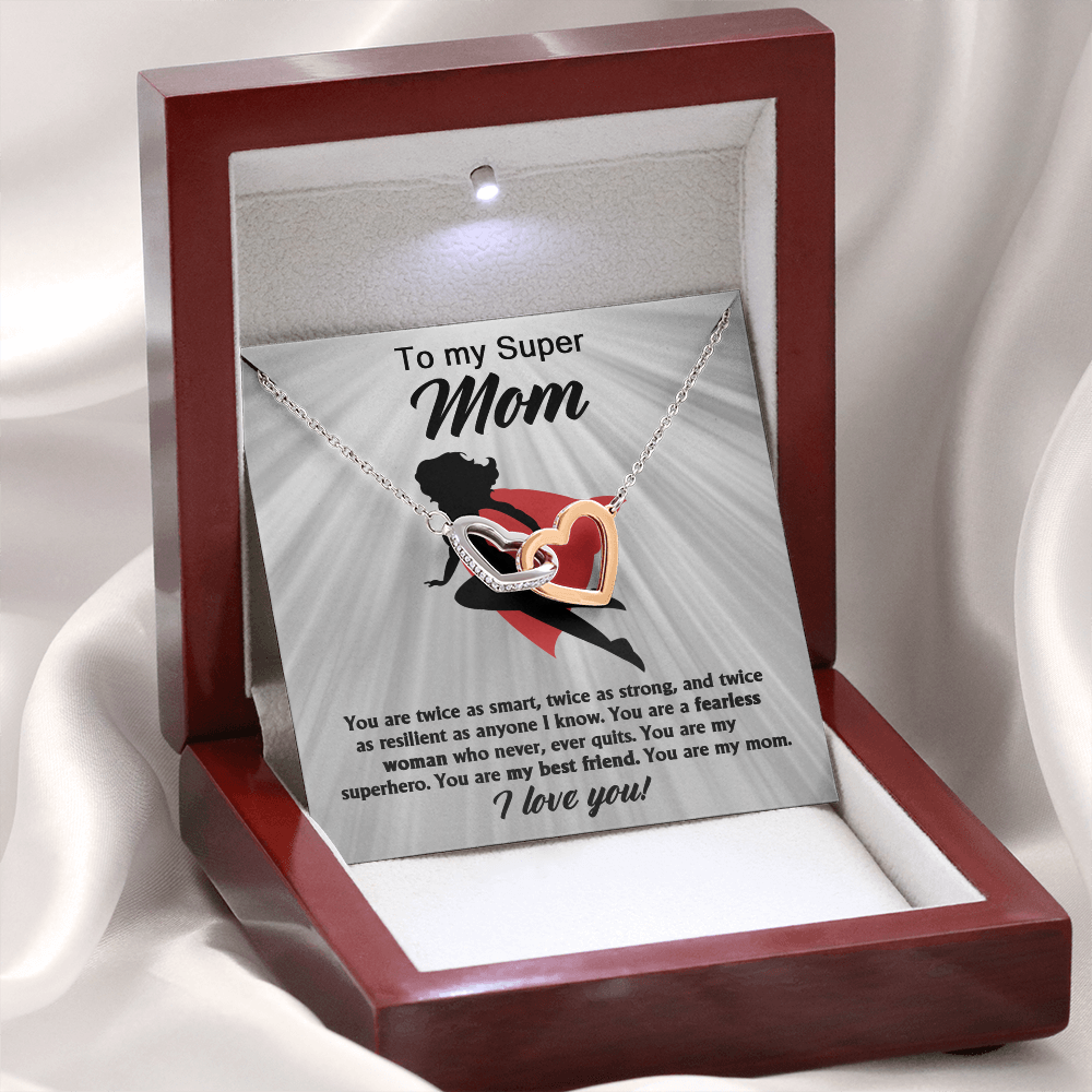 To My Super Mom Necklace, Gifts For Mom Necklace, Momma Necklaces For Women, Gifts From Daughter To Mom, Gifts For Moms From Kids