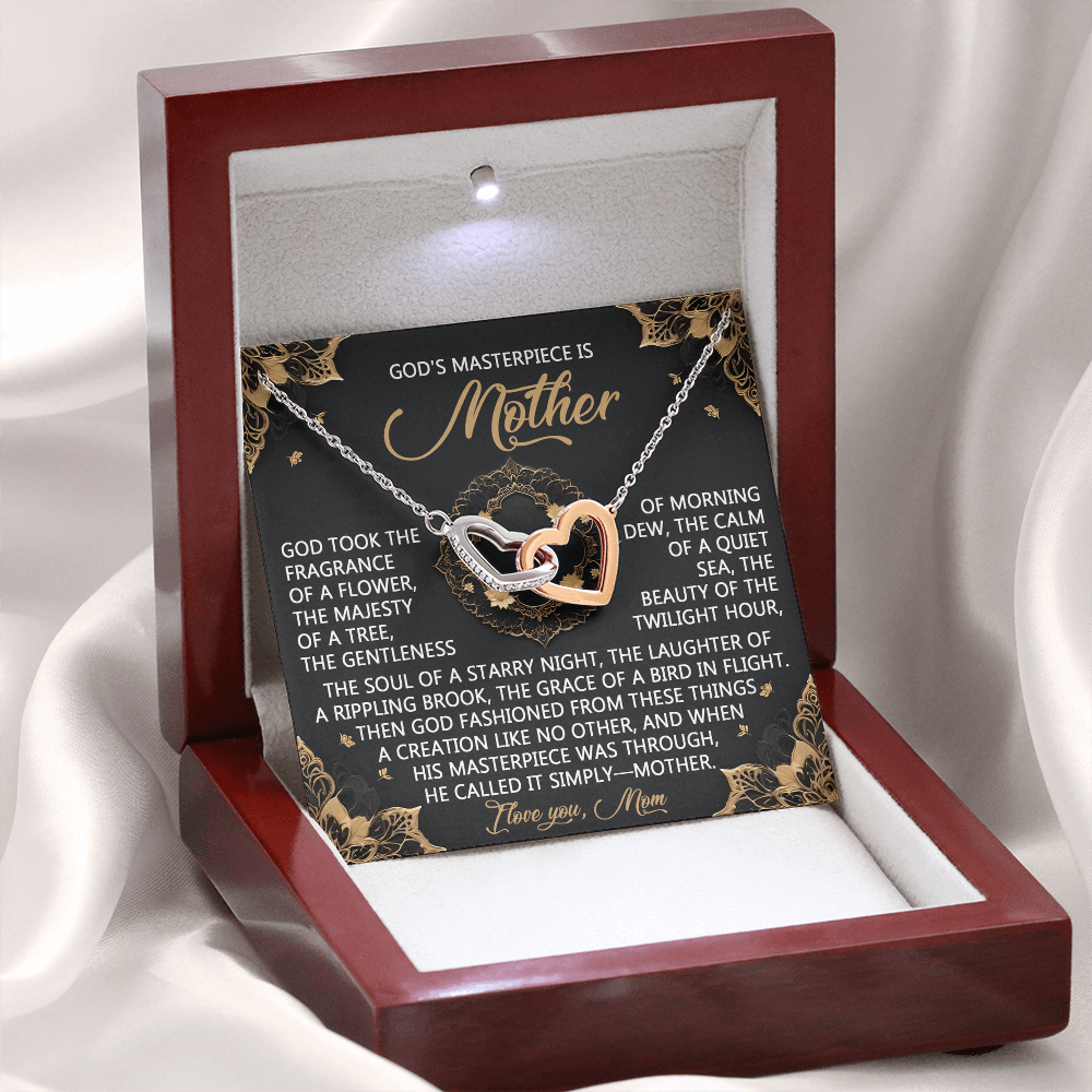 God's Masterpiece Mother Necklace, Mom Birthday Gift From Son, 1st Mothers Day Necklace For New Mom, Gift For Mom Spanish